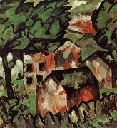 Kasimir Malevich The red house in view oil painting artist